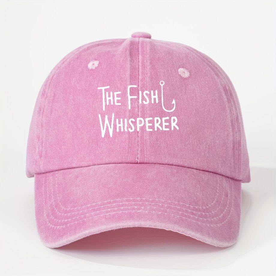 Curved Brim Washed Baseball Cap, The Fish Whisperer